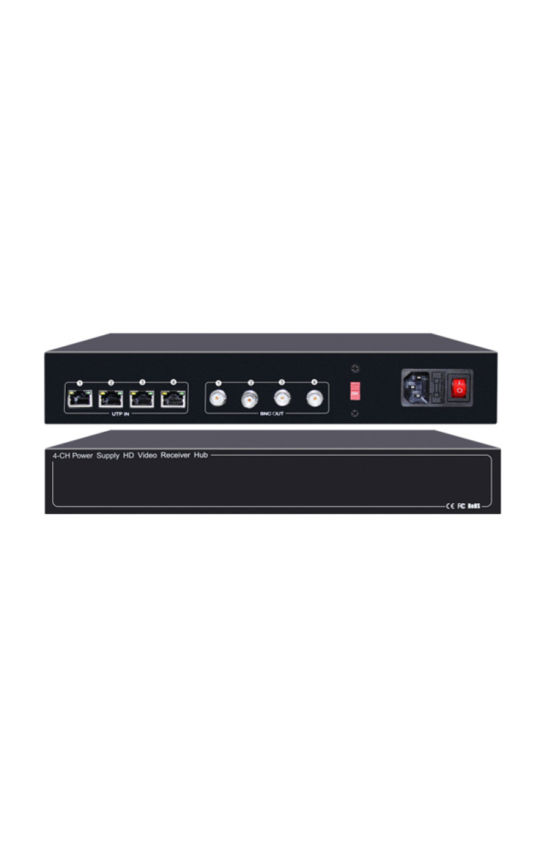 FOLKSAFE video and power receiver hub FS-HD4604VPS12